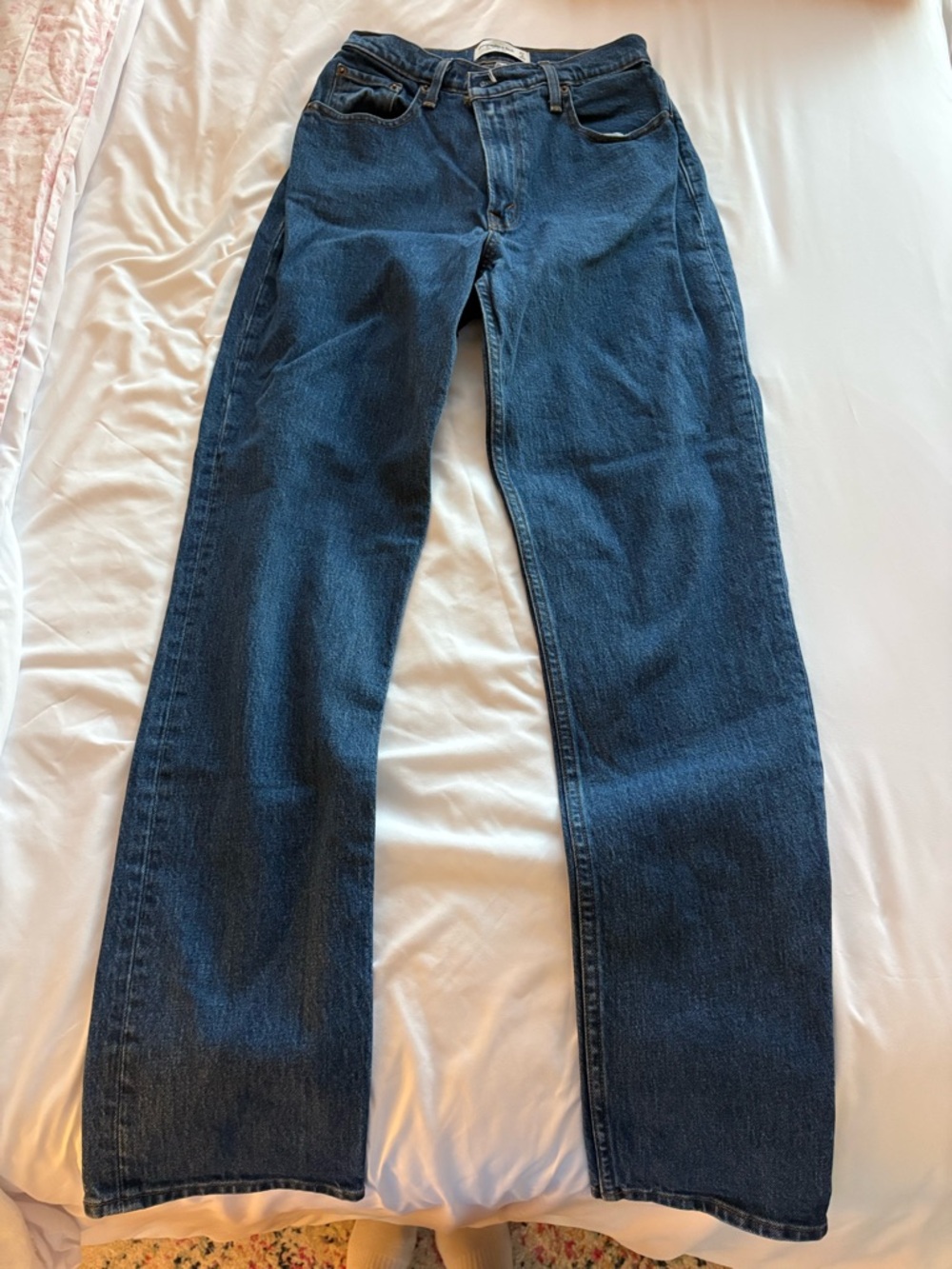 Abercrombie & Fitch Curve Love Dark Blue Ultra High-Rise '90s Straight Jeans
